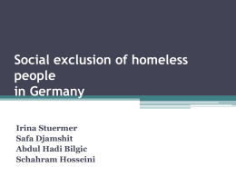 Social exclusion of homeless people in Germany