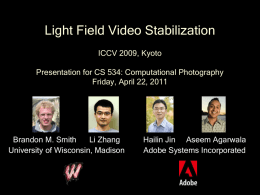 Video Stabilization - University of Wisconsin