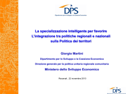 La specializzazione intelligente per favorire l