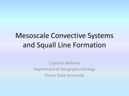 Mesoscale Convective Systems and Squall Lines, Formation