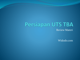 Persiapan UTS TBA - Toko Elektronika