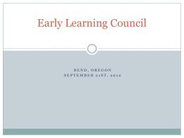 Early Childhood and Family Investment Transition Report