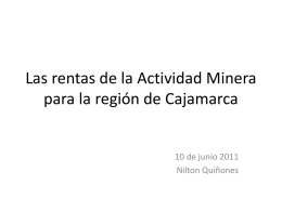 Diapositiva 1 - Gobierno Regional de Cajamarca