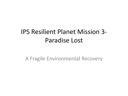 IPS Resilient Planet Mission 3
