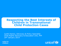 Respecting the Best Interests of Children in Transnational Child