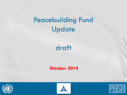 Donors` Briefing September 2014