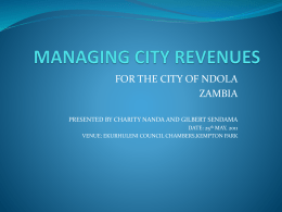 MANAGING CITY REVENUES - South African Cities Network