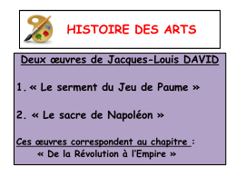 HISTOIRE DES ARTS