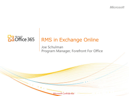 Office 365 Technical Overview Deck