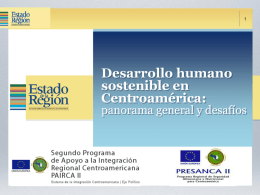 Desarrollo humano sostenible en Centroamérica
