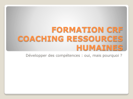 FORMATION CRF COACHING RESSOURCES HUMAINES