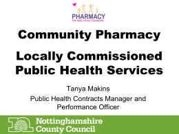 Locally Commissioned Public Health Services Presentation