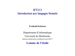 IFT313 / IFT451 - Grammaires - PLANIART