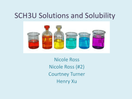 SCH3U Solutions and Solubility - OISE-IS-Chemistry-2011-2012