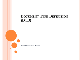 Materi – Document Type Definition (DTD)