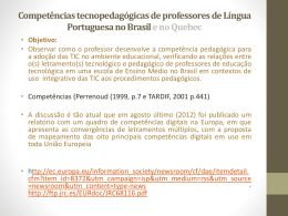 Competências tecnopedagógicas de professores de Língua