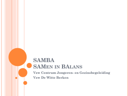 SAMBA SAMen in BAlans Vzw Centrum Jongeren