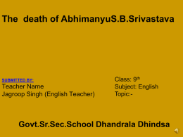 9th_The death of Abhimanyu_9th_English