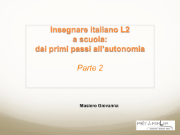 Insegnare italiano L2 a scuola: dai primi passi all*autonomia