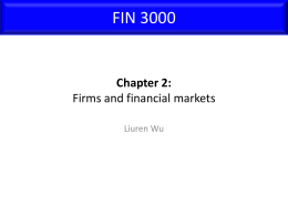 Firms and Financial Markets