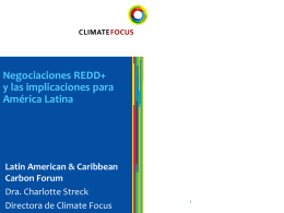 Negociaciones REDD+ y las implicaciones para América Latina