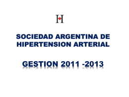 Diapositiva 1 - Sociedad Argentina de Hipertensión Arterial