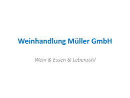 Weinhandlung Müller GmbH neu Übungen 2007
