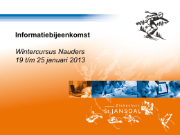 Presentatie Infobijeenkomst SJD