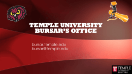 Bursar`s Office: Tuition, Billing, and Payment