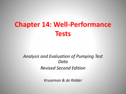 14. Well-performance tests