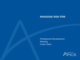 APICS Risk Management Powerpoint