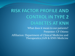 risk factor profile and control in type 2 diabetes at knh