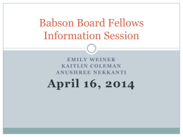 Launching a Board Fellows Program at Babson