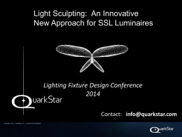 QuarkStar - Lighting Fixture Design