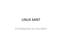 linux mint presentation