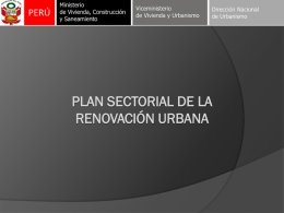 Plan sectorial de la renovación urbana