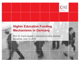 Higher Education Funding Mechanismus in Germany