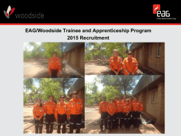 EAG/Woodside Trainee and Apprenticeship