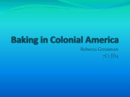 Baking in Colonial America