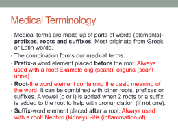 Medical Terminology slideshow
