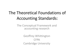 The Theoretical Foundations of Accounting Standards: