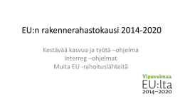 Central Baltic Programme 2014-2020