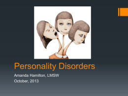 Personality Disorders - Wales Counseling Center,PLLC