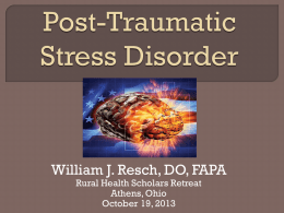 Posttraumatic Stress Disorder