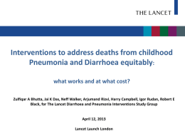 Childhood Pneumonia and Diarrhoea