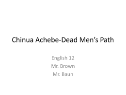 Chinua Achebe-Dead Men*s Path