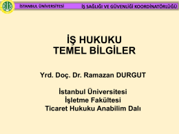 iş hukuku seminer 1 - İstanbul Üniversitesi