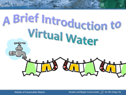 An Introduction To Virtual Water