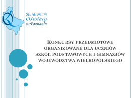 Konkursy interdyscyplinarne - Kuratorium Oświaty w Poznaniu