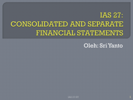PSAK 4 (Revisi 2009): Laporan Keuangan Konsolidasian dan